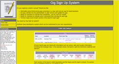 Desktop Screenshot of gigsignup.co.uk